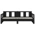 Sofá cama extraíble madera maciza de pino negro 2x(80x200)