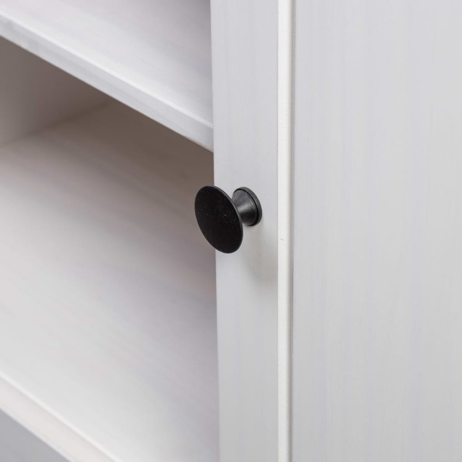 Mueble para TV madera de pino estilo Panamá blanco 120x40x50