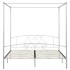 Estructura de cama con dosel metal blanco 180x200