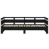 Sofá cama extraíble madera maciza de pino negro 2x(80x200)