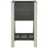 Mesa de cultivo para jardín con estante WPC gris 50x50x90