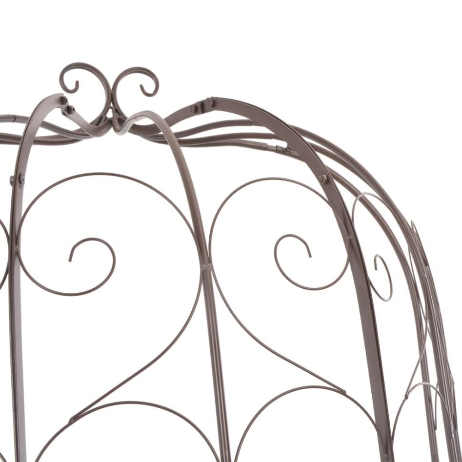 Banco de jardín 95 cm hierro color marrón