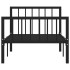 Estructura de cama de metal negro 100x200