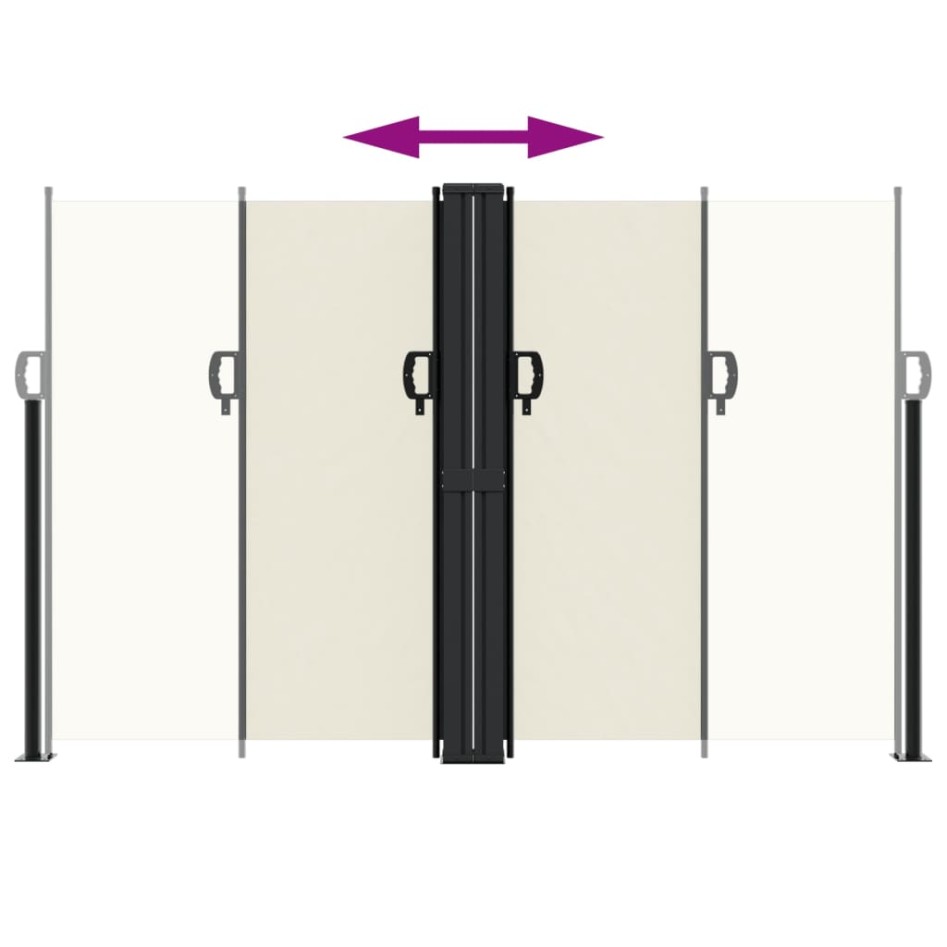 Toldo lateral retráctil crema 160x1200