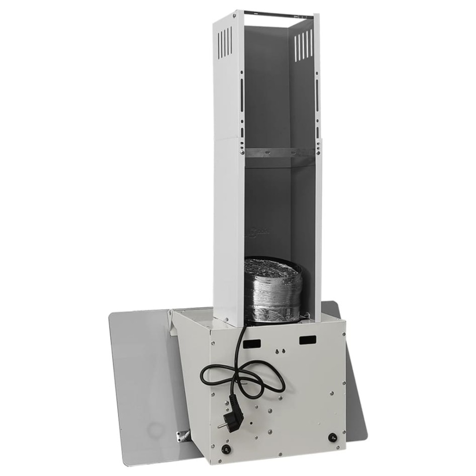 Campana extractora pared acero y vidrio templado blanco 60