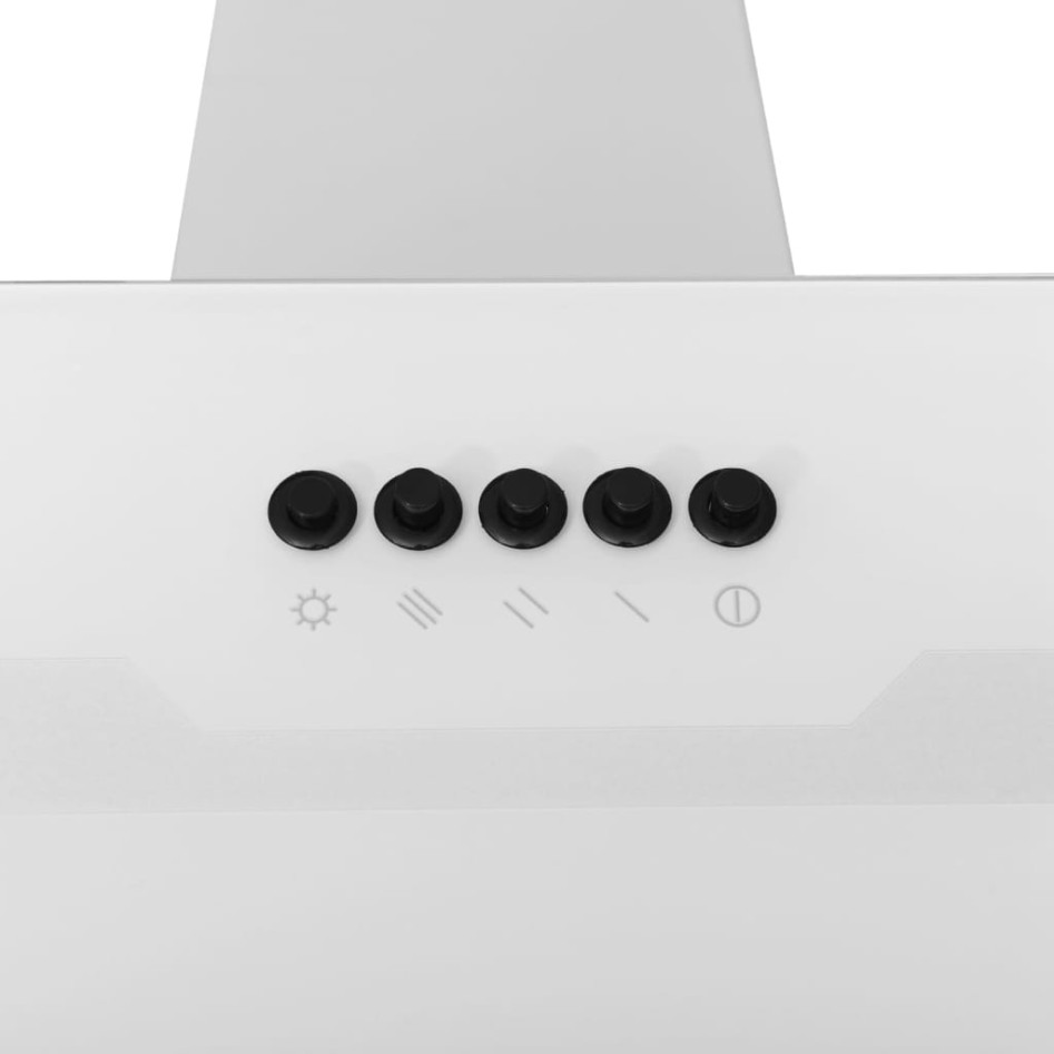 Campana extractora pared acero y vidrio templado blanco 60