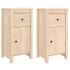 Aparadores 2 uds madera maciza de pino 40x35x80