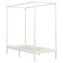 Estructura cama con dosel madera maciza pino blanco 90x200