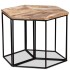 Mesa de centro de madera maciza de mango 56x48x40