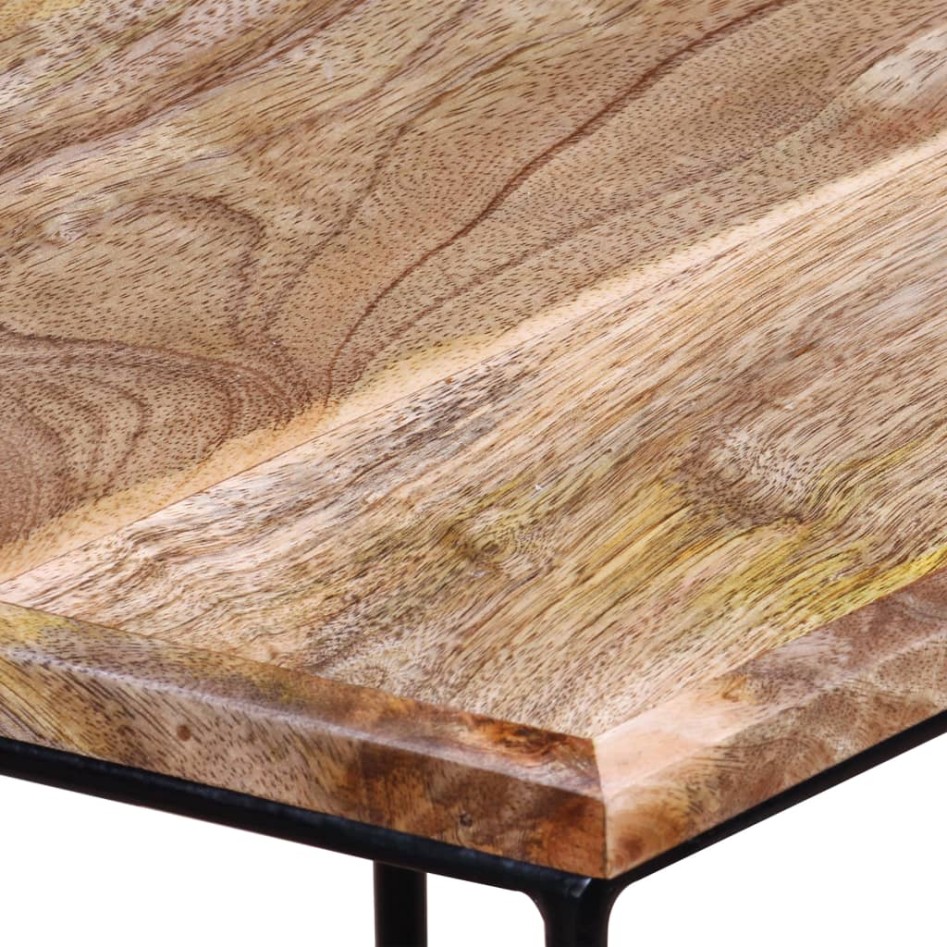 Mesa de centro de madera maciza de mango 56x48x40