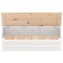 Caja de almacenaje madera maciza de pino blanco 109x36,5x33