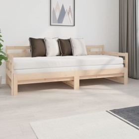 Sofá cama extraíble madera maciza de pino 2x(80x200)