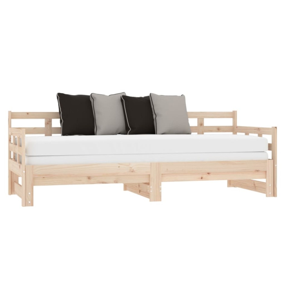 Sofá cama extraíble madera maciza de pino 2x(80x200)