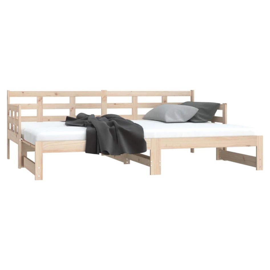 Sofá cama extraíble madera maciza de pino 2x(80x200)
