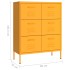 Armario almacenamiento acero amarillo mostaza 80x35x101,5