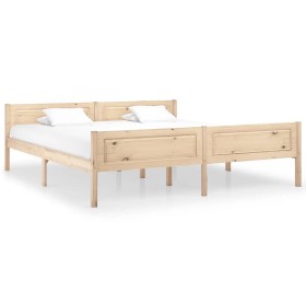 Estructura de cama de madera maciza de pino 180x200