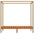 Cama con dosel de madera maciza de pino marrón miel 100x200
