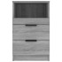 Mesitas de noche 2 uds madera contrachapada gris
