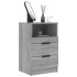 Mesitas de noche 2 uds madera contrachapada gris