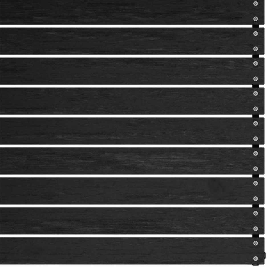 Sofás central de jardín 2 unidades negro madera maciza de