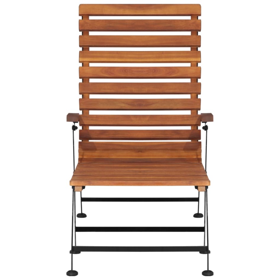 Tumbona de jardín de madera maciza de