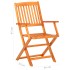 Set comedor de jardín plegable 5 piezas madera maciza de