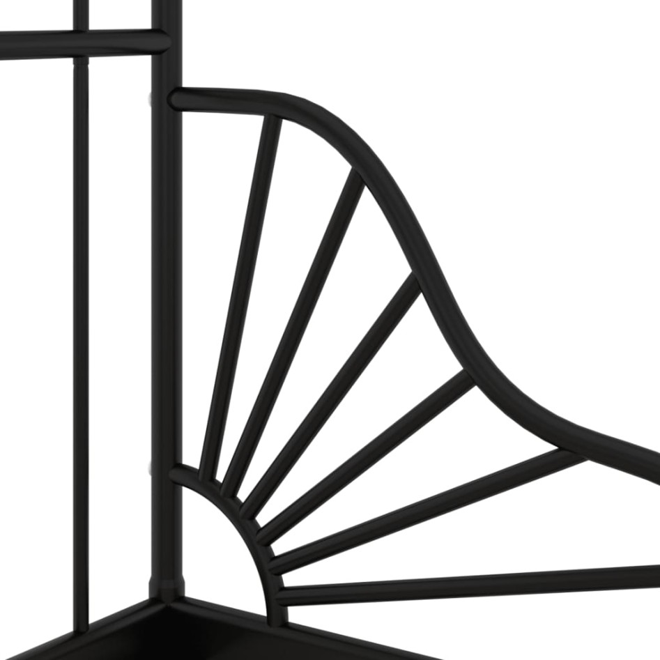 Estructura de cama extensible metal negra 80x130/200