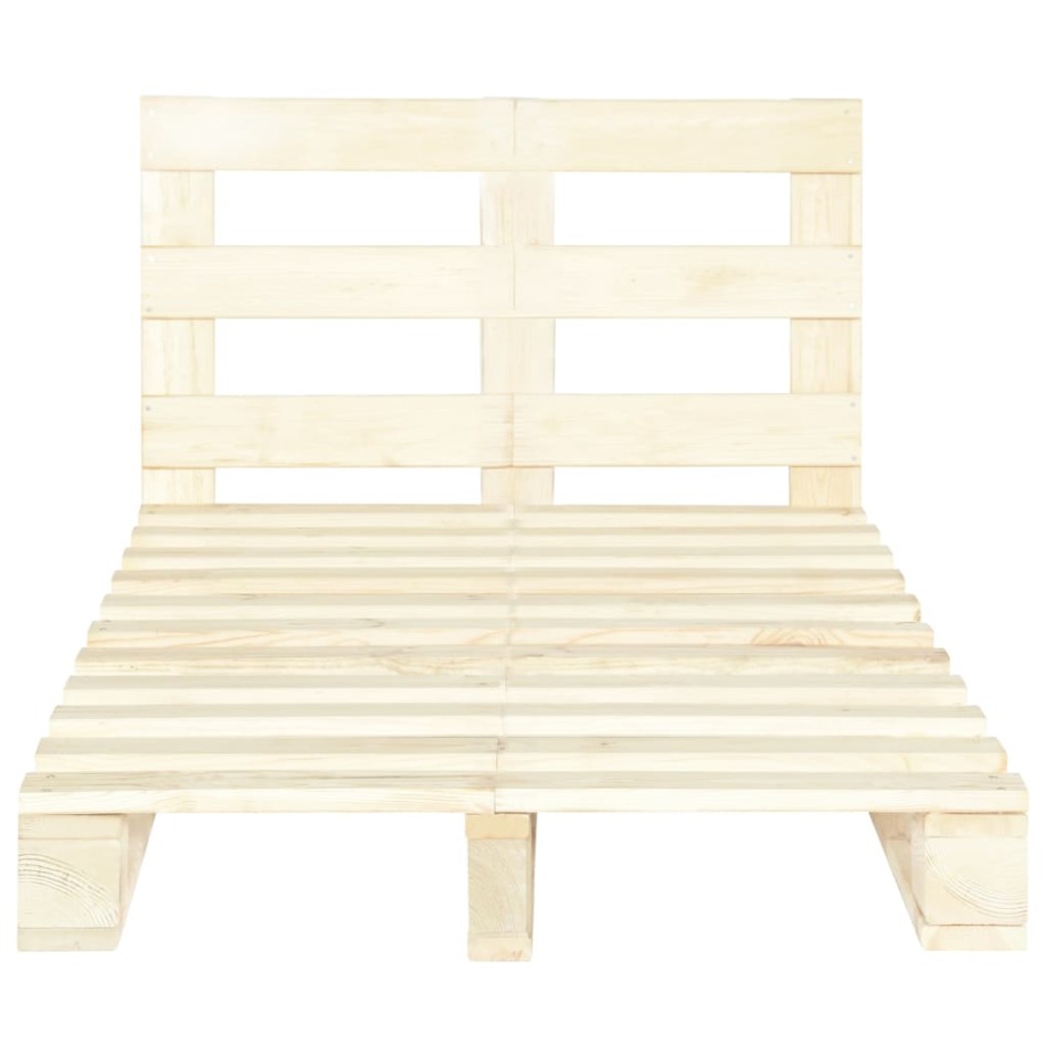 Estructura de cama de palés madera maciza de pino 120x200