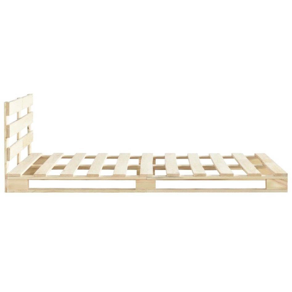 Estructura de cama de palés madera maciza de pino 120x200