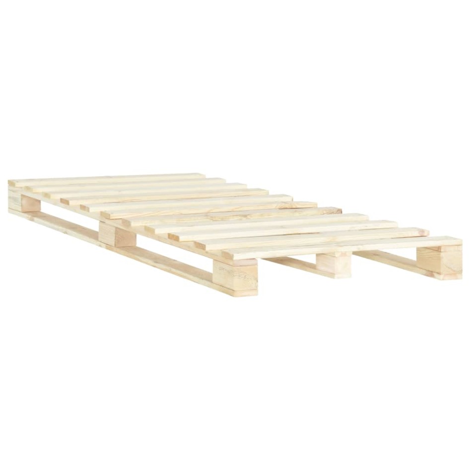 Estructura de cama de palés madera maciza de pino 120x200