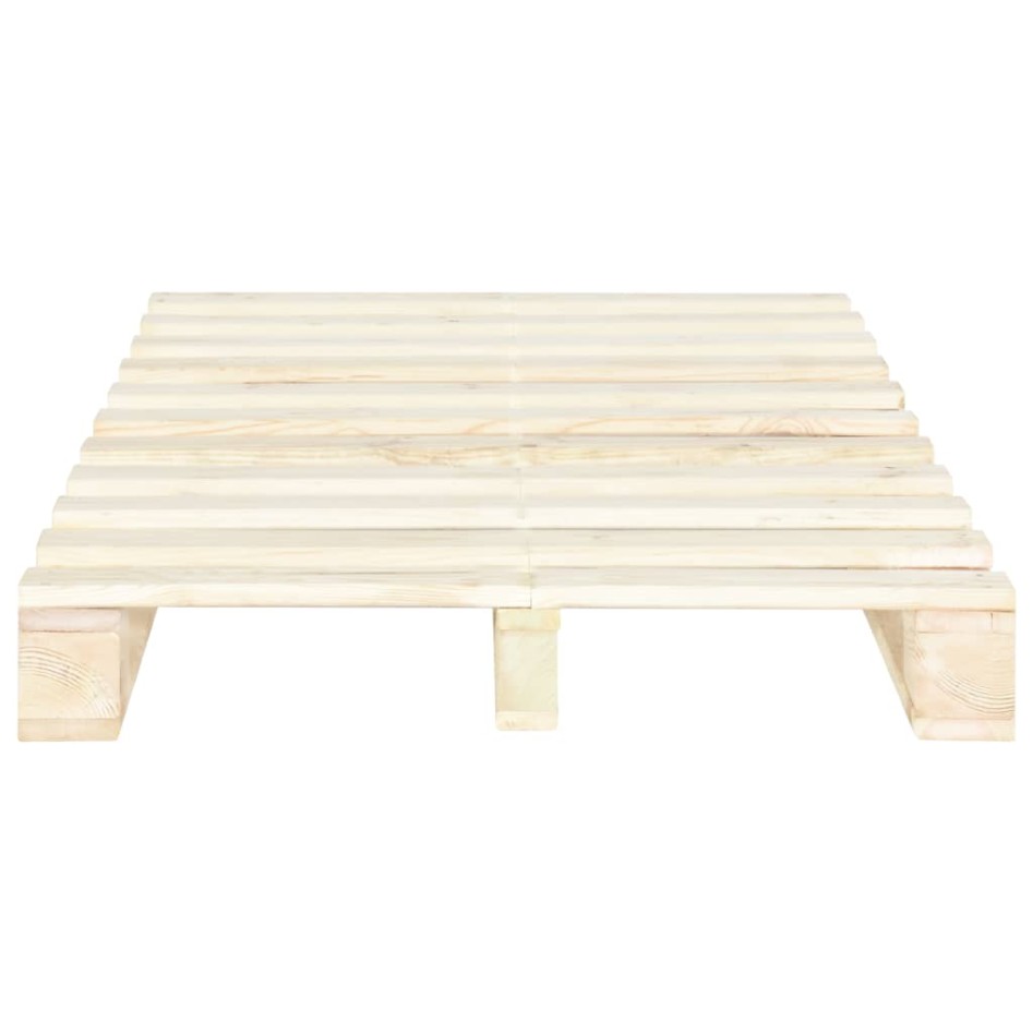 Estructura de cama de palés madera maciza de pino 120x200