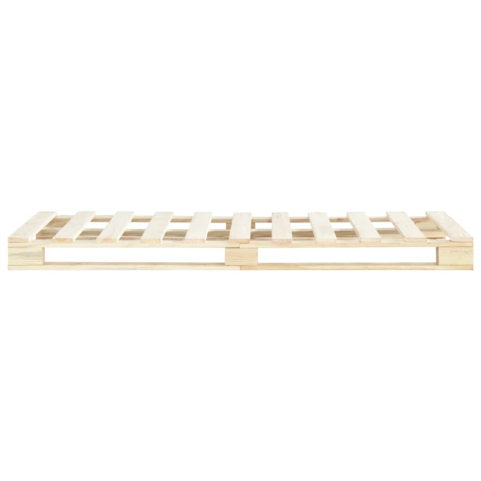 Estructura de cama de palés madera maciza de pino 120x200