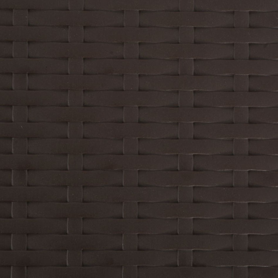 Taburete jardín plegable 2 uds HDPE acero marrón look