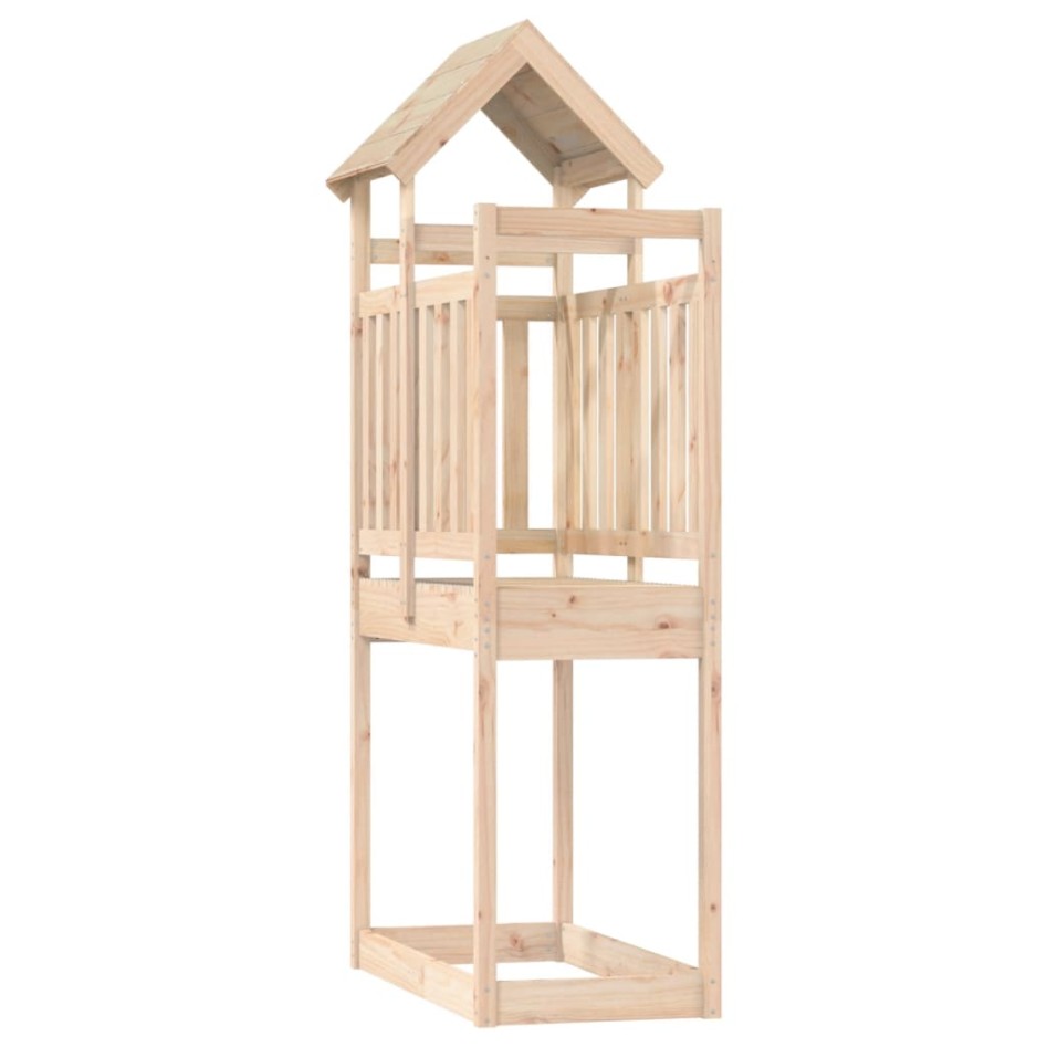 Torre de juegos madera maciza de pino 52,5x110,5x214