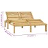 Tumbona doble de madera de pino impregnada