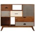 Aparador de madera maciza de acacia 115x35x86