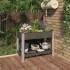 Arriate de jardín con estante WPC gris 100x50x75