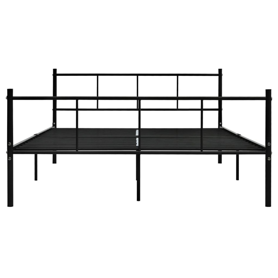 Estructura de cama de metal negro 140x200