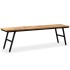 Banco de madera de teca reciclada y acero 160x35x45