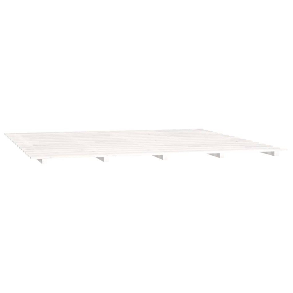 Estructura de cama madera maciza de pino blanco 180x200