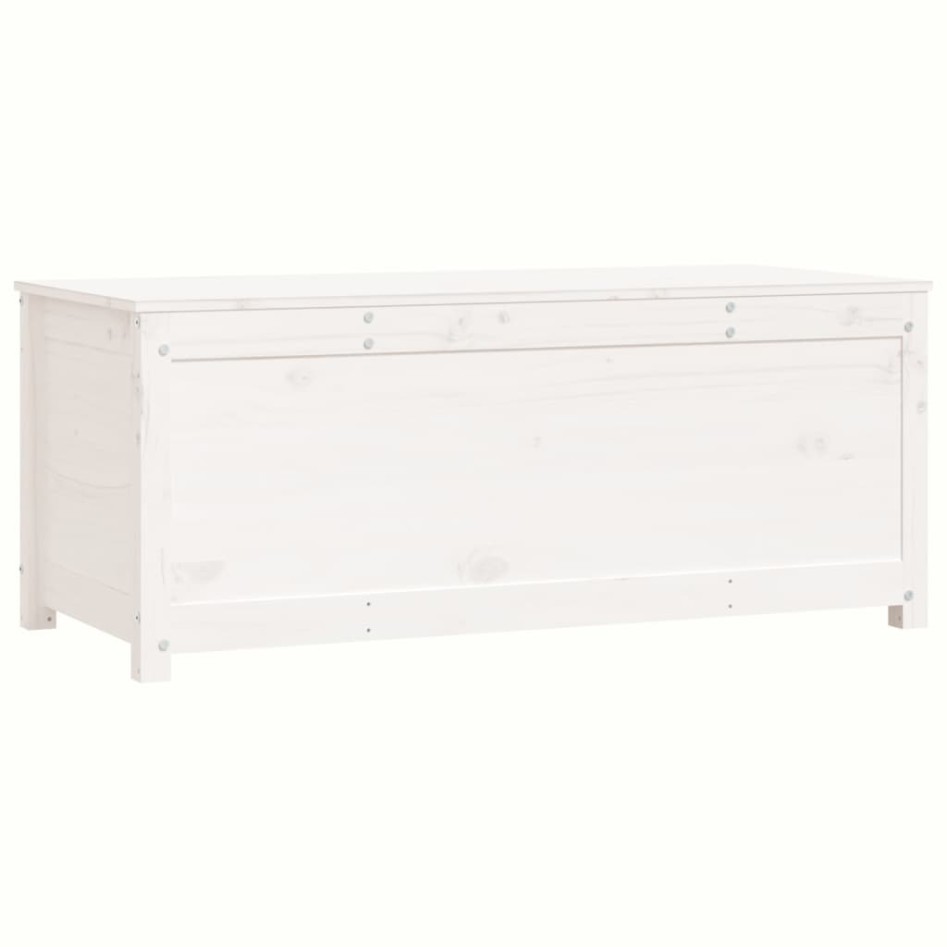 Caja de almacenaje madera maciza de pino blanco 110x50x45,5