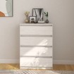 Armario auxiliar madera maciza de pino blanco 60x36x84 cm