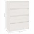 Armario auxiliar madera maciza de pino blanco 60x36x84