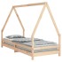 Estructura de cama para niños madera maciza de pino 90x200