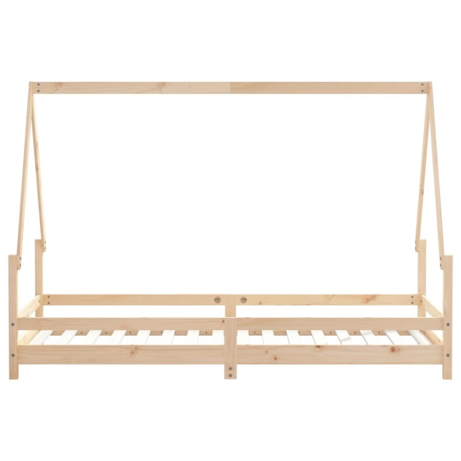 Estructura de cama para niños madera maciza de pino 90x200