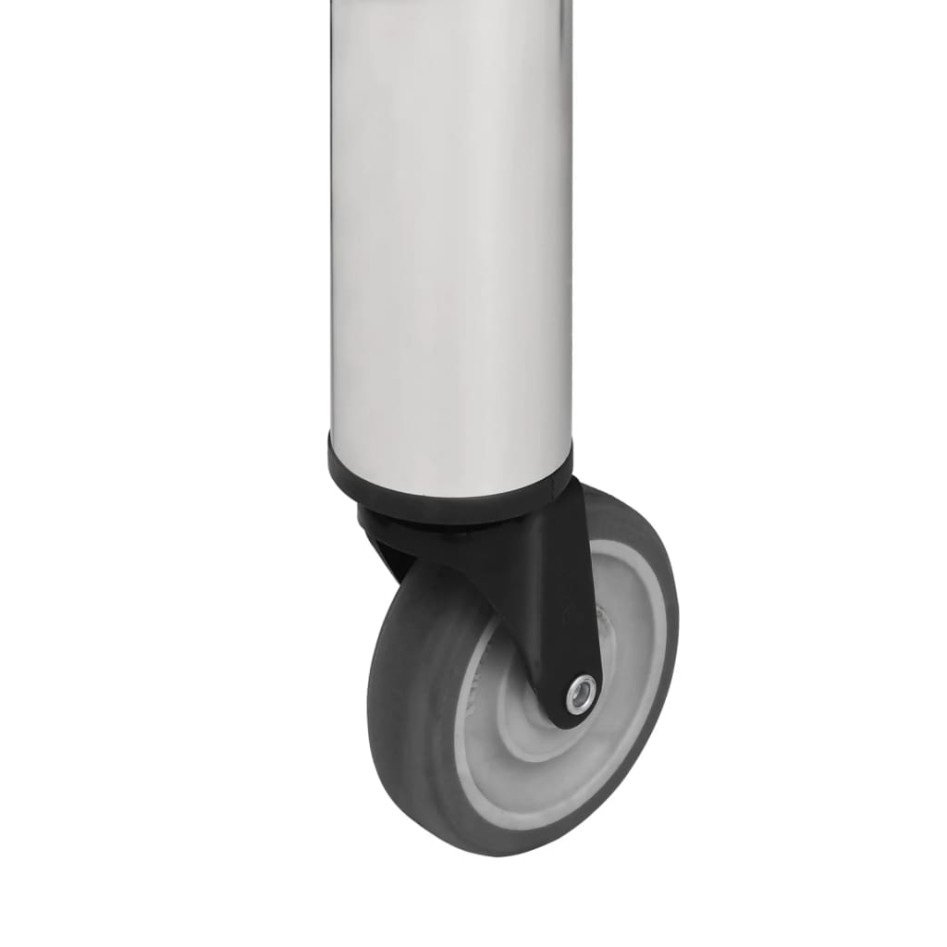 Mesa de trabajo para cocina con ruedas acero inox 100x30x85