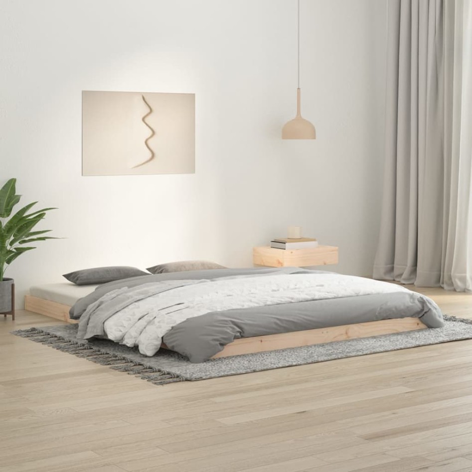 Estructura de cama madera maciza de pino 150x200
