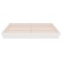 Estructura de cama madera maciza blanca 200x200