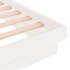 Estructura de cama madera maciza blanca 200x200