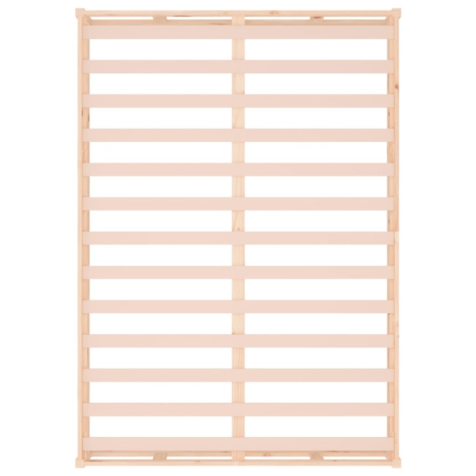 Estructura de cama de madera maciza 140x200